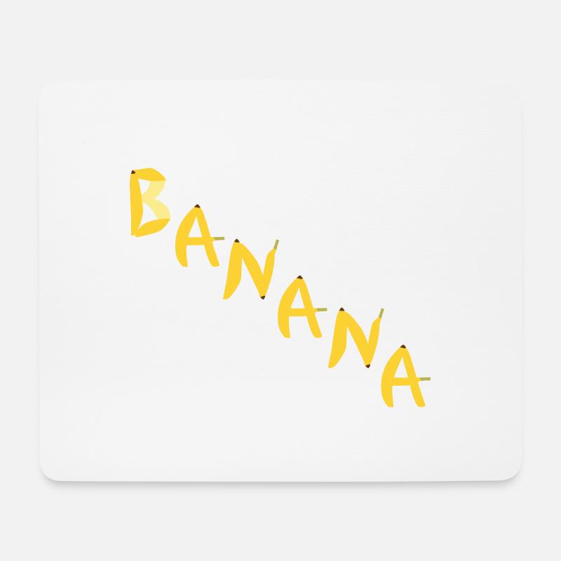 Banane - Mousepad (Querformat) - Weiß