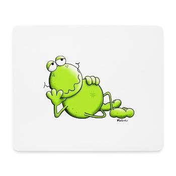 Rêveur Grenouille - Tapis de souris (format paysage) - blanc - Devant