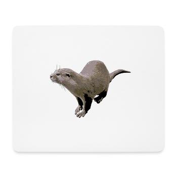 Otter - Mousepad (Querformat) - Weiß - Vorne