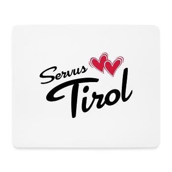Servus Tyrol with double heart - Mouse Pad (horizontal) - white - Front