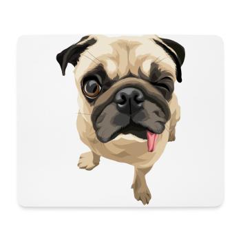 Twinky the Pug - Mouse Pad (horizontal) - white - Front