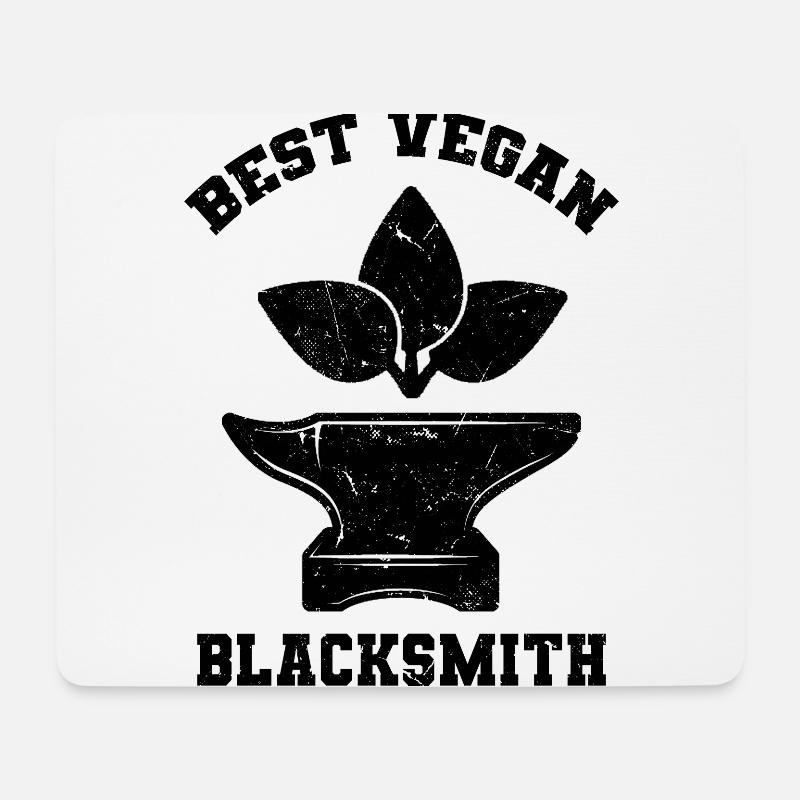 Schmied Veganer - Mousepad (Querformat) - Weiß