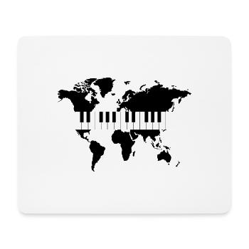 T-shirt Musique / Piano World - Tapis de souris (format paysage) - blanc - Devant