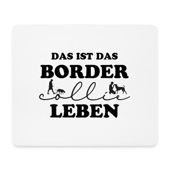 La vie du Border Collie - Tapis de souris (format paysage) - blanc - Devant
