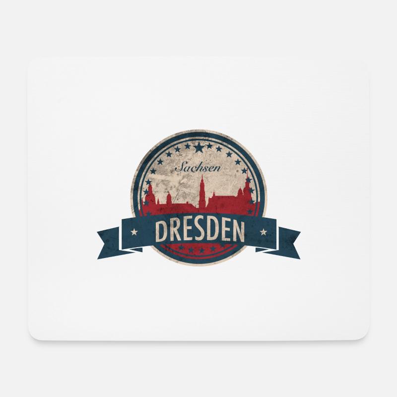 Dresden Sachsen - Mousepad (Querformat) - Weiß