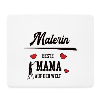 Malerin Beste Mama Mami Mutter Mutti Muttertag - Mousepad (Querformat) - Weiß - Vorne