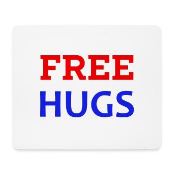 Free Hugs - Tapis de souris (format paysage) - blanc - Devant