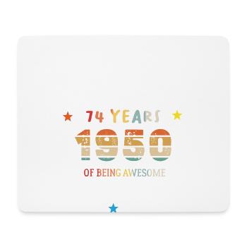 Awesome Since January 1950 Vintage 74 Year Old Birthday - Mouse Pad (horizontal) - white - Front