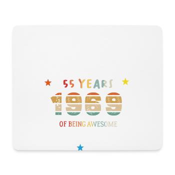 Awesome seit Januar 1969 Jahrgang 55 Jahre Geburtstag - Mousepad (Querformat) - Weiß - Vorne