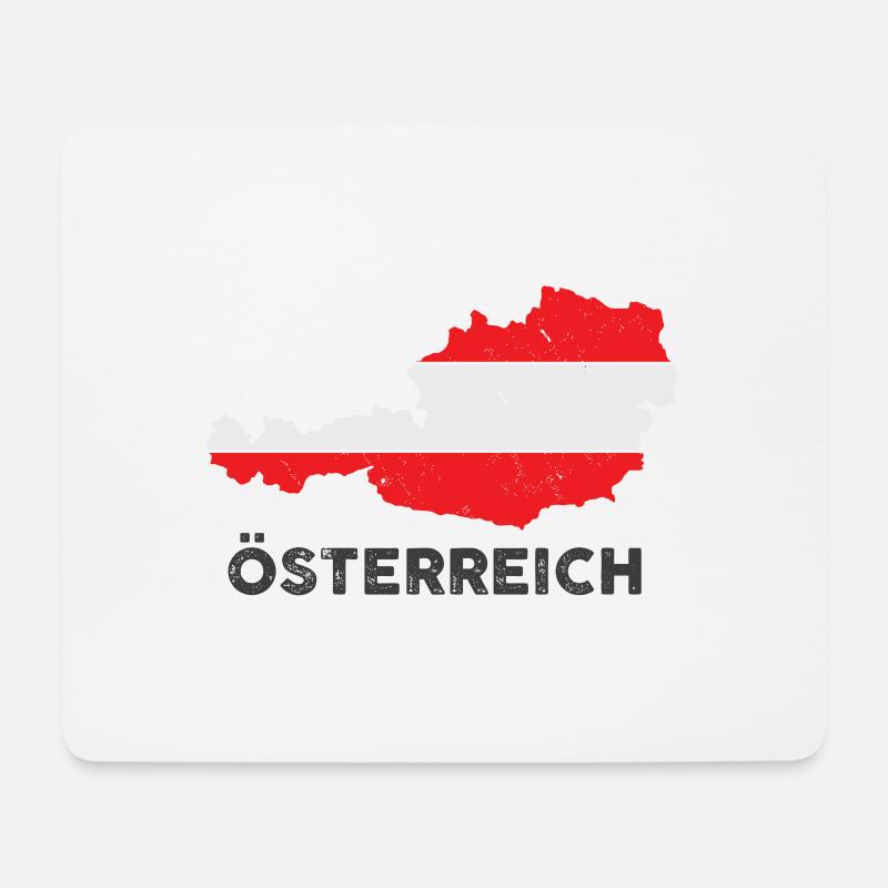 Österreich - Mousepad (Querformat) - Weiß