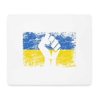 Soutien UKRAINE Soutenir L'Ukraine Drapeau Ukraine - Tapis de souris (format paysage) - blanc - Devant