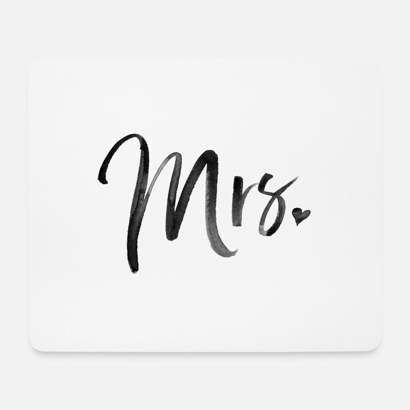 Mrs - Mousepad (Querformat) - Weiß