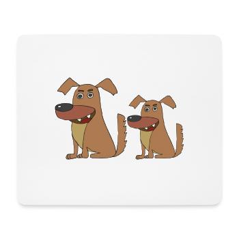Dog big and small - Mouse Pad (horizontal) - white - Front