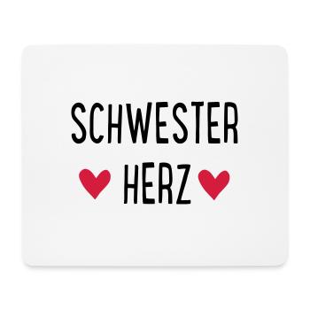 SCHWESTERHERZ - Mousepad (Querformat) - Weiß - Vorne