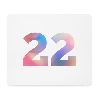 Colorful Number 22 - Mouse Pad (horizontal) - white - Front