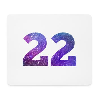 Number 22 galaxy - Mouse Pad (horizontal) - white - Front