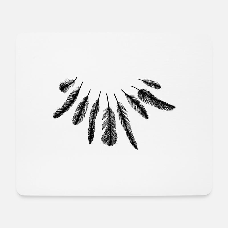 federn - Mousepad (Querformat) - Weiß