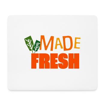 Made Fresh - Mousepad (Querformat) - Weiß - Vorne