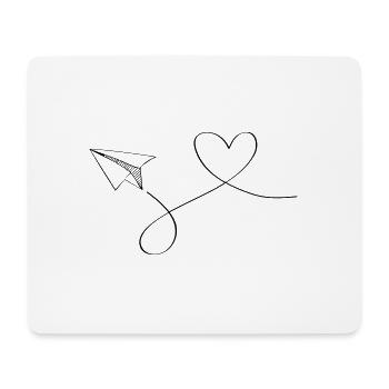 Les avions en papier adorent voyager - Tapis de souris (format paysage) - blanc - Devant