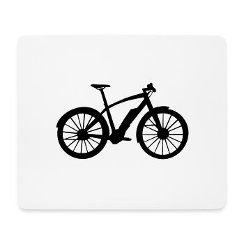 Ebike Radfahrer Motiv Pedelec MTB Fahrrad - Mousepad (Querformat) - Weiß - Vorne