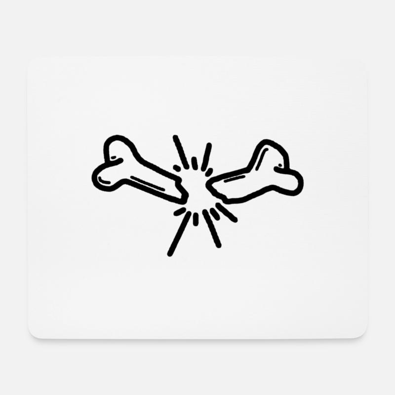 Broken bone - Mouse Pad (horizontal) - white