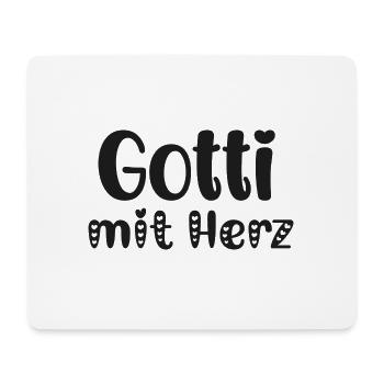 Gotti mit Herz Patentante fragen Taufpatin Schweiz - Mousepad (Querformat) - Weiß - Vorne