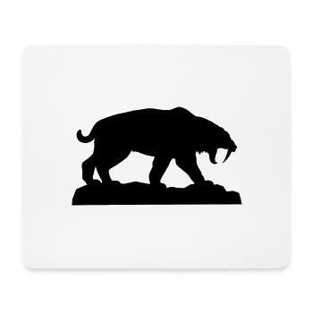 dent de sabre - Tapis de souris (format paysage) - blanc - Devant