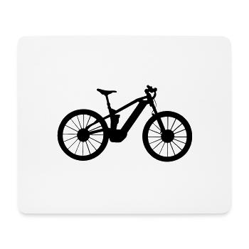 E bike bicycle cyclist graphic - Mouse Pad (horizontal) - white - Front