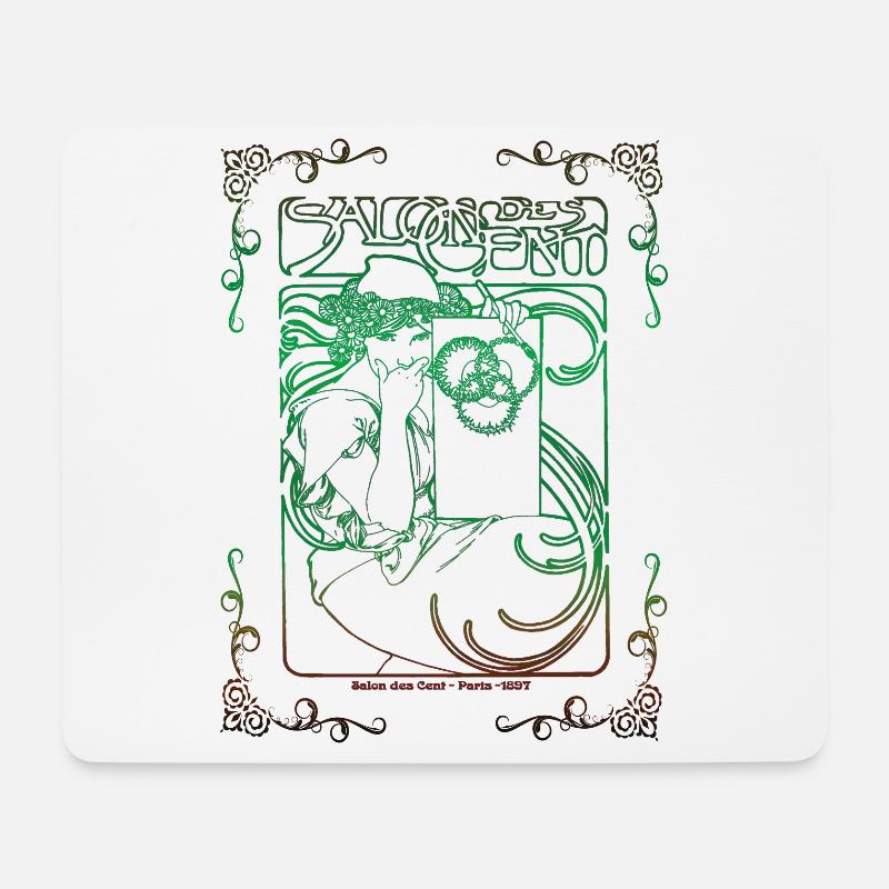 Alfons Mucha - Mousepad (Querformat) - Weiß