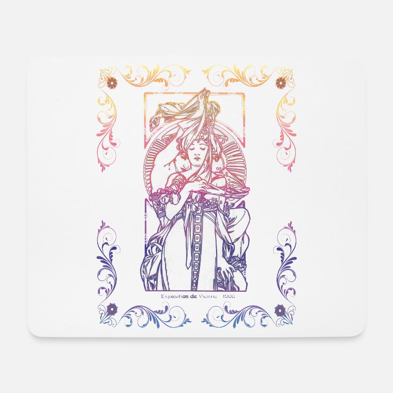 Alfons Mucha - Mousepad (Querformat) - Weiß