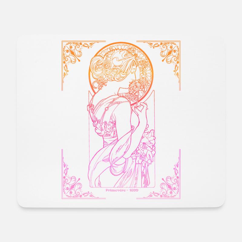 Alfons Mucha - Mousepad (Querformat) - Weiß
