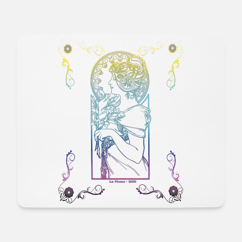 Alfons Mucha - Mousepad (Querformat) - Weiß