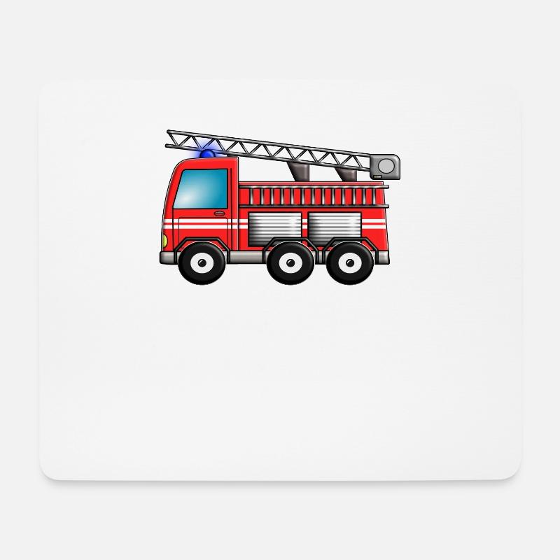 Feuerwehr Kinder Feuerwehrauto Feuerwehrmann - Mousepad (Querformat) - Weiß