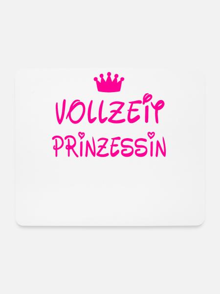 Vollzeit Prinzessin - Mousepad (Querformat) - Weiß