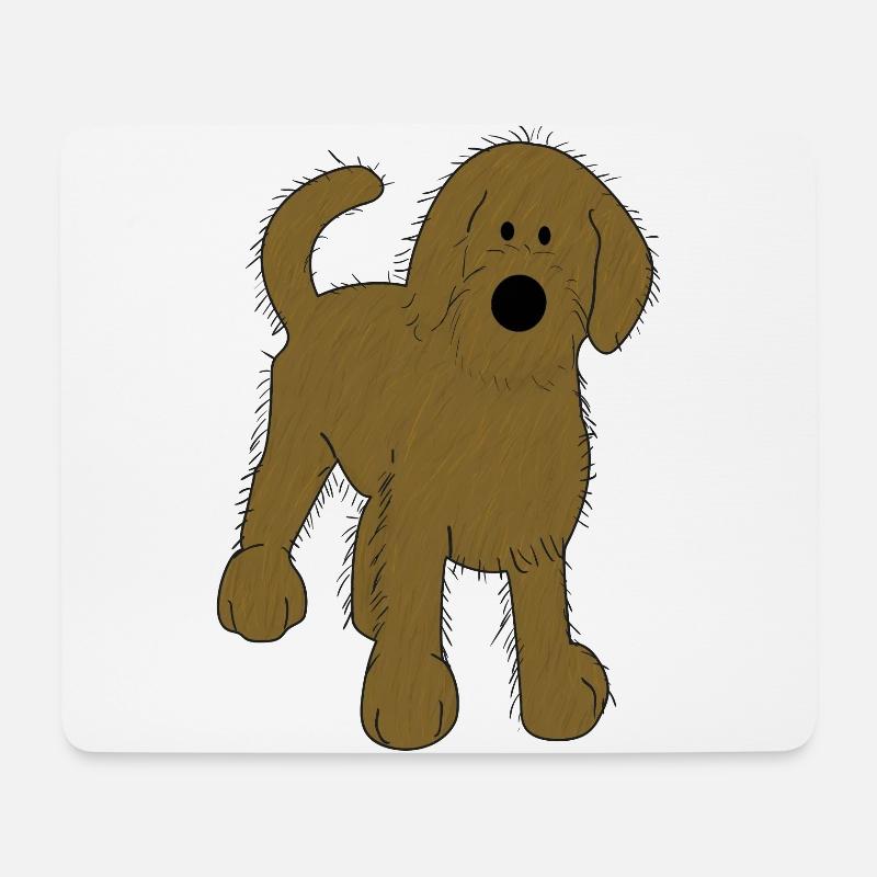 Hündchen der Hund Kinder Geschenkidee süß niedlich - Mousepad (Querformat) - Weiß