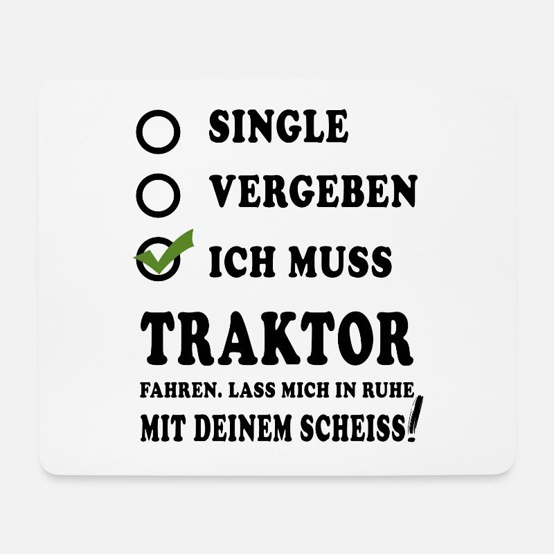 Traktor Spruch Geschenkidee lustige Sprüche - Mousepad (Querformat) - Weiß