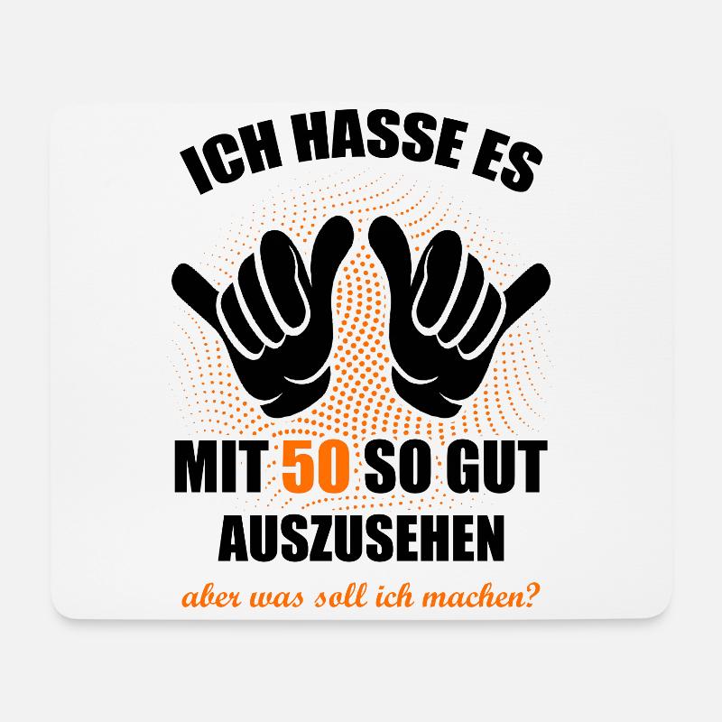 50 Geburtstag Spruch Geschenk zum Geburtstag - Mousepad (Querformat) - Weiß