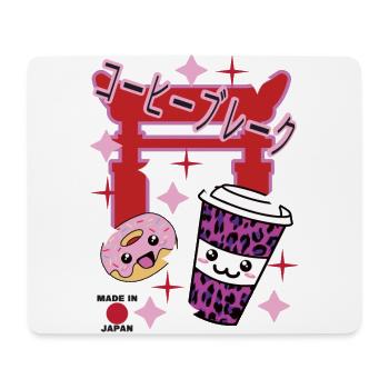 Kaffepause Kawaii Japan - Mousepad (Querformat) - Weiß - Vorne