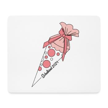 Schulkind 2024 Schultüte rosa Einschulung - Mousepad (Querformat) - Weiß - Vorne
