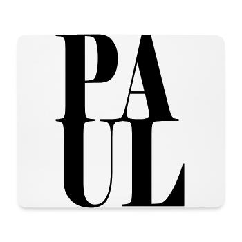 Paul Nom Prénom Police moderne Word Art - Tapis de souris (format paysage) - blanc - Devant