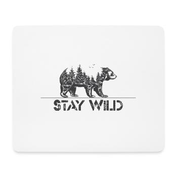 STAY WILD - Mouse Pad (horizontal) - white - Front