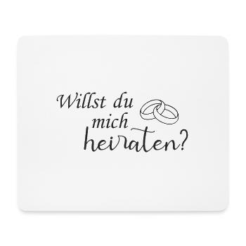 Willst du mich heiraten? - Mousepad (Querformat) - Weiß - Vorne
