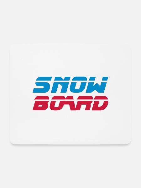 Snowboard - Mousepad (Querformat) - Weiß