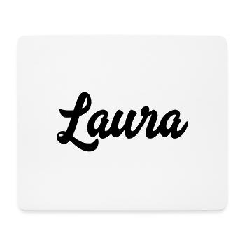 Laura benutzerdefinierte Text Geburtstagsname - Mousepad (Querformat) - Weiß - Vorne