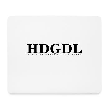 HDGDL schwarz - Mousepad (Querformat) - Weiß - Vorne