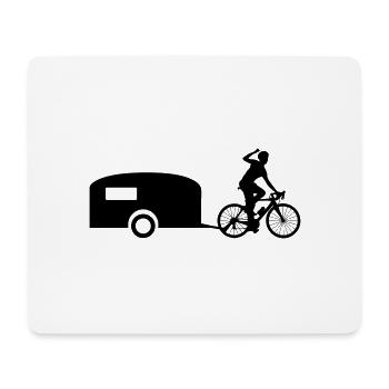 Vélos caravanes cyclistes - Tapis de souris (format paysage) - blanc - Devant