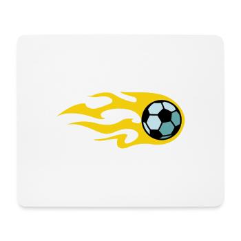 soccer fire - Tapis de souris (format paysage) - blanc - Devant