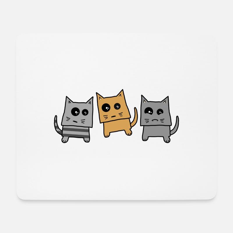 Katzengang - Mousepad (Querformat) - Weiß