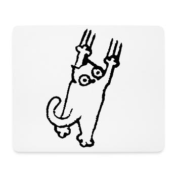 Clawing cat - Mouse Pad (horizontal) - white - Front