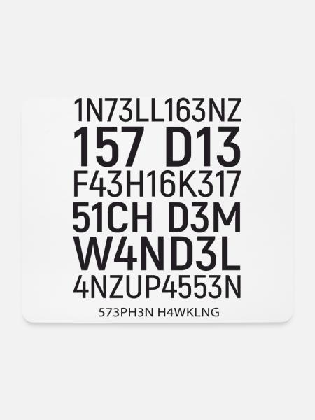 Intelligenz ist die Fähigkeit... Knifflig, Mathe - Mousepad (Querformat) - Weiß